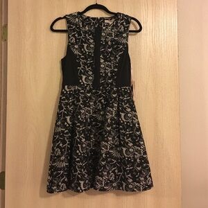 Forever 21 Black and White Floral Mini Dress